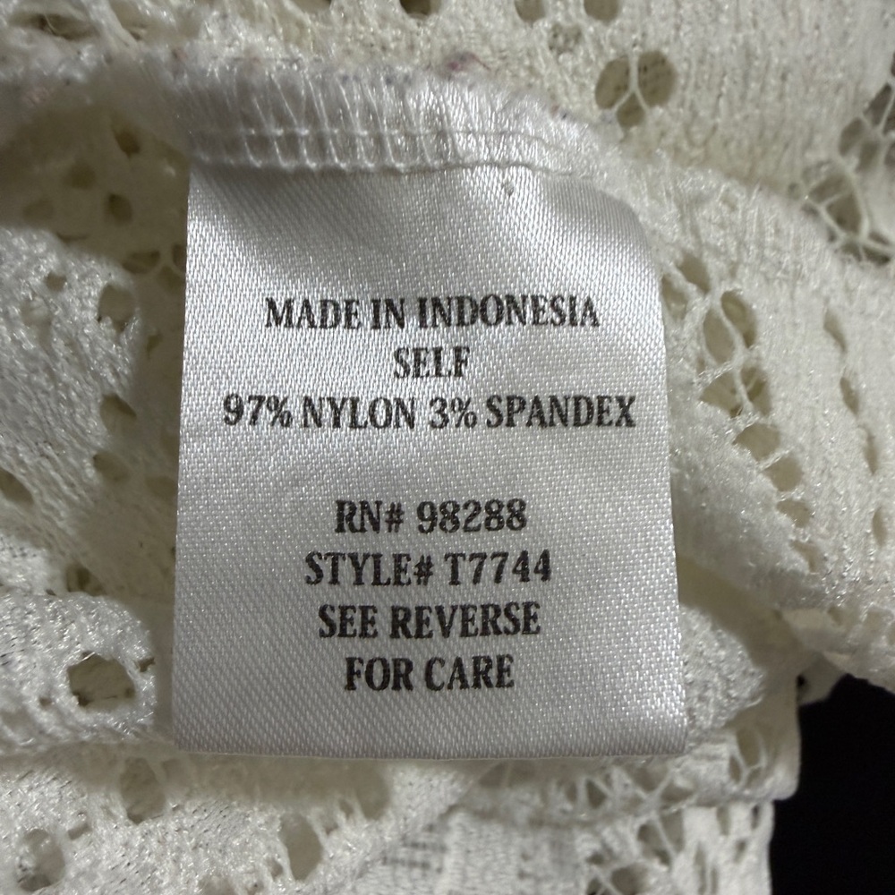 Cal Style USA White Lace Kimono Duster Boho Crochet - Size XL-3XL - Picture 8 of 9